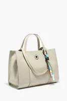 Bolso shopper L nylon caqui claro