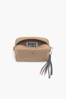 Bolso bandolera S nylon tostado