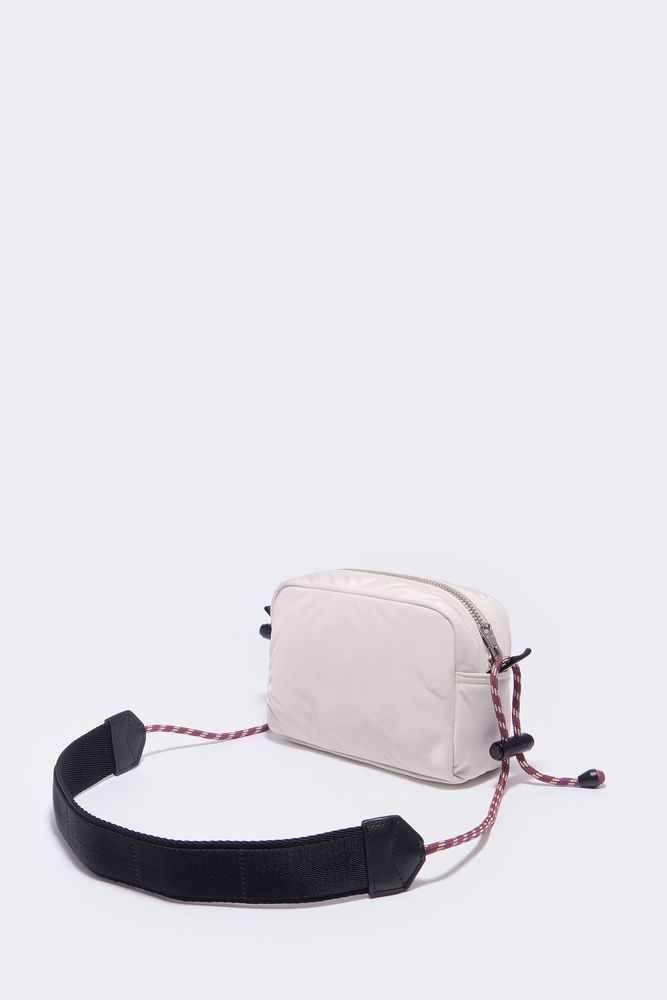 Bolso bandolera nylon marfil