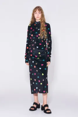 Vestido punto print Electric Bimba negro