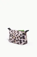 Neceser trapecio nylon leopard natural