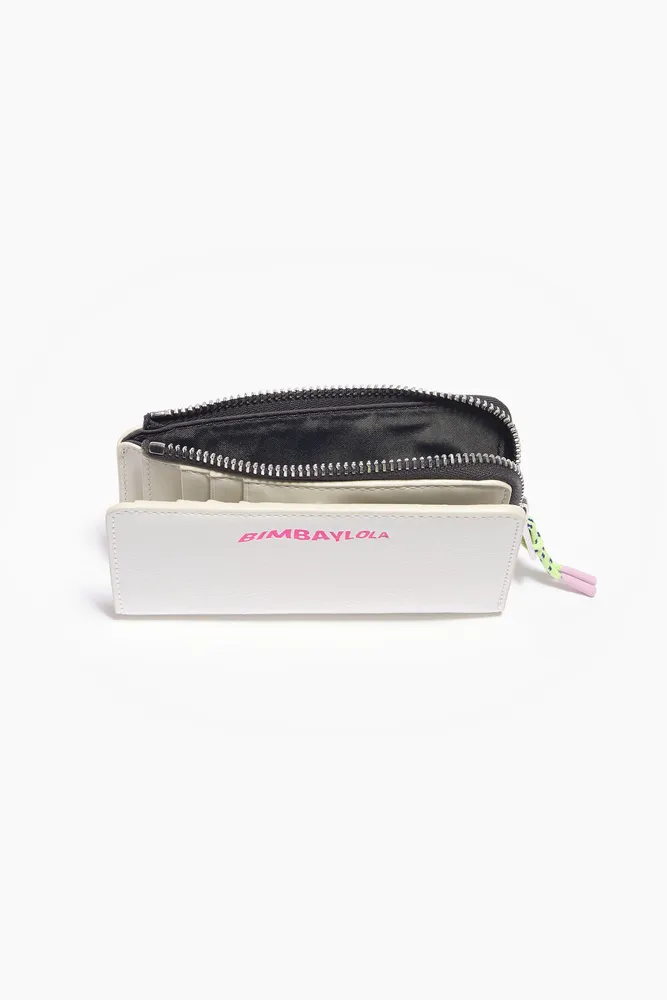 Cartera rectangular charol blanco