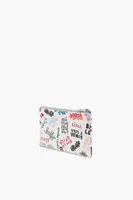 Monedero rectangular print cocodrilo blanco