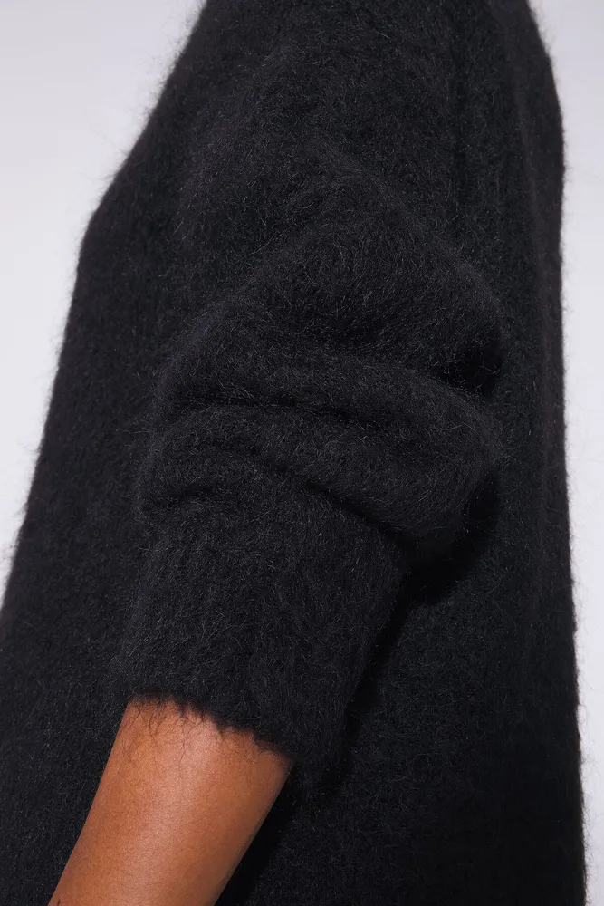 Cárdigan mohair negro