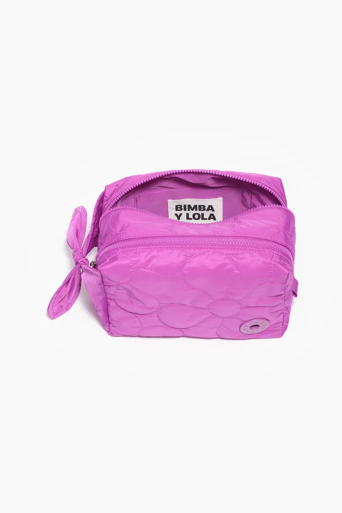 Neceser rectangular L nylon rosa