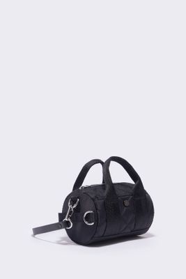 Bolso barril S nylon acolchado negro