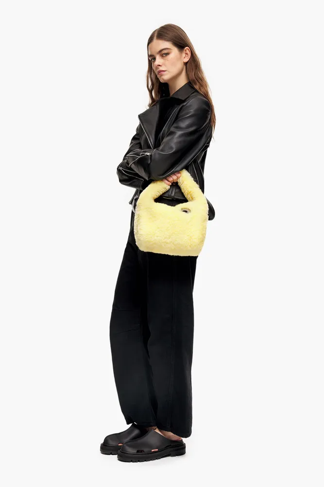 Bolso hobo S pelo amarillo