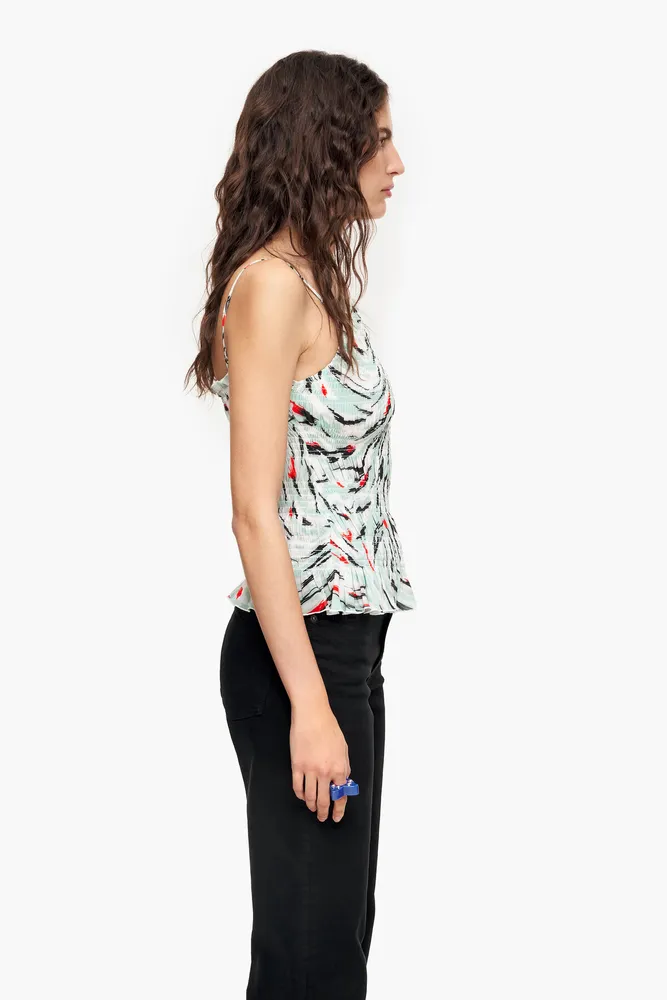 Top print Butterfly Wing menta