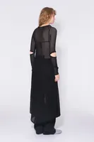 Vestido midi punto negro