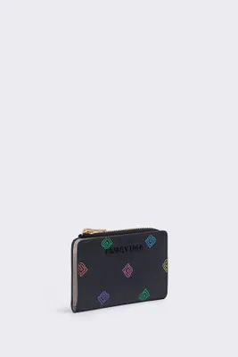 Monedero rectangular piel logo LB negro