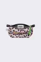 Neceser trapecio nylon leopard natural