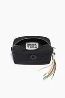 Bolso bandolera nylon negro