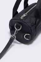 Bolso barril S nylon acolchado negro