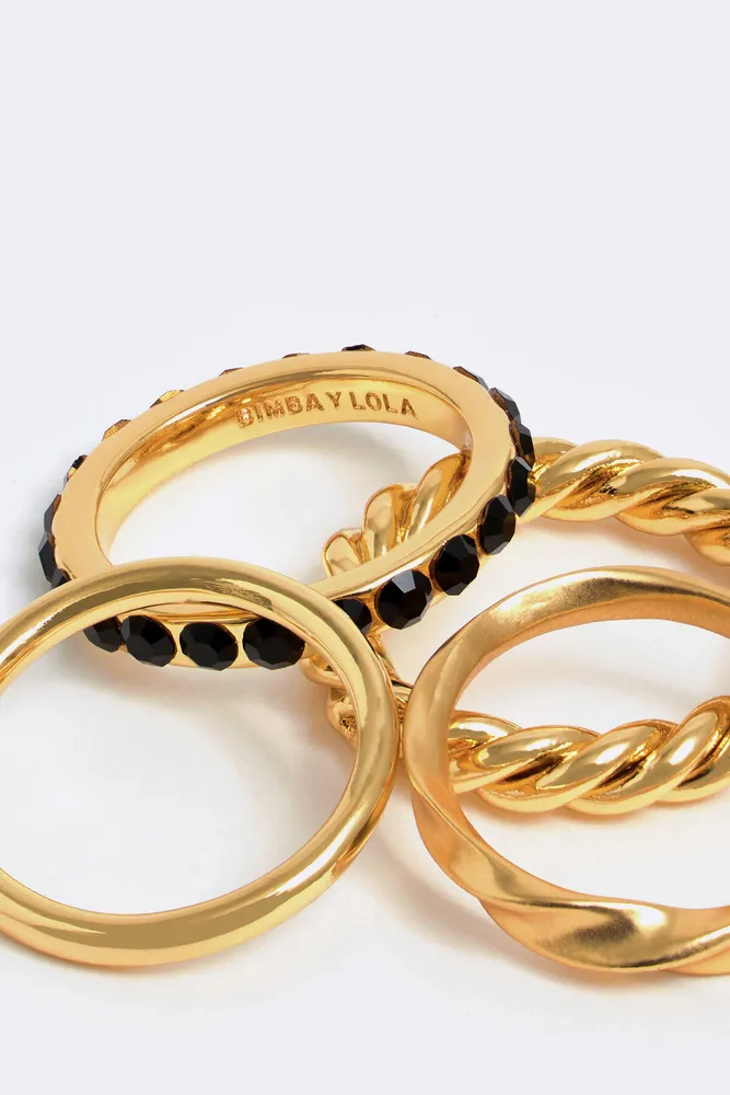 Set anillos dorados