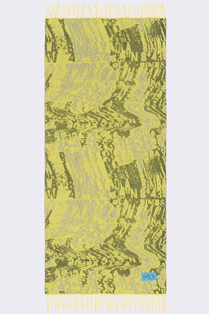 Chal rectangular jacquard amarillo