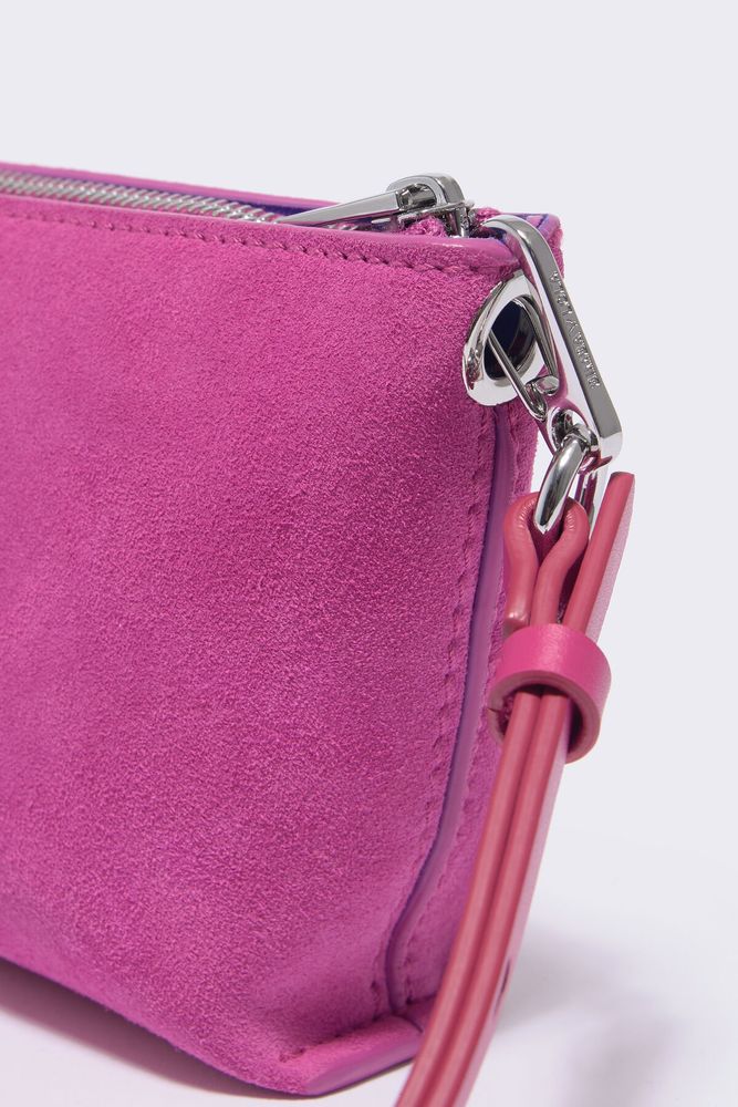 Bolso bandolera XS piel fucsia