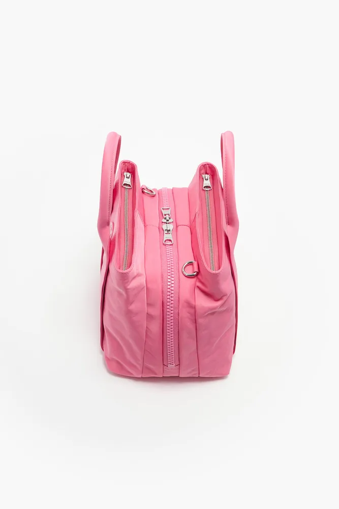 Bolso tote M nylon rosa