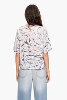 Camiseta boxy print Butterfly Wing blanca