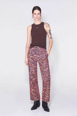 Pantalón micropana print Tiger melocotón