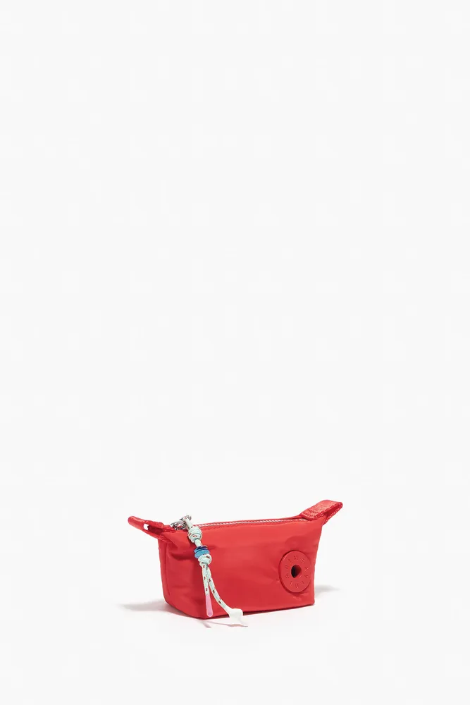 Monedero trapecio nylon rojo