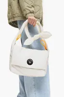 Bolso bandolera M nylon hueso