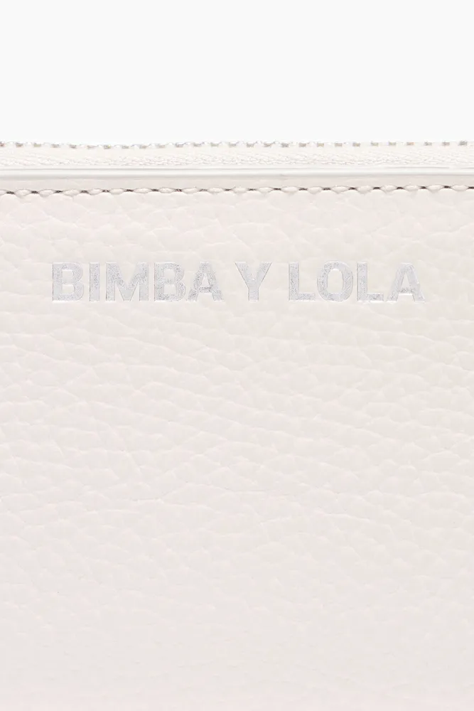 Cartera piel blanca