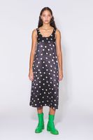 Vestido mini print Spray Dot negro