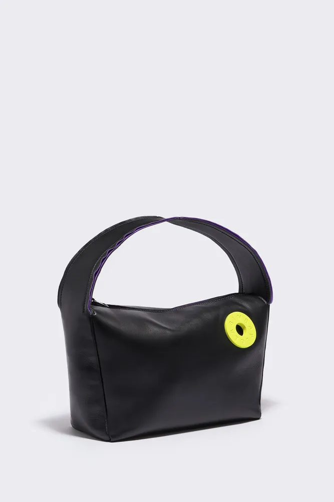 Bolso Hobo L Logo-Chimo negro