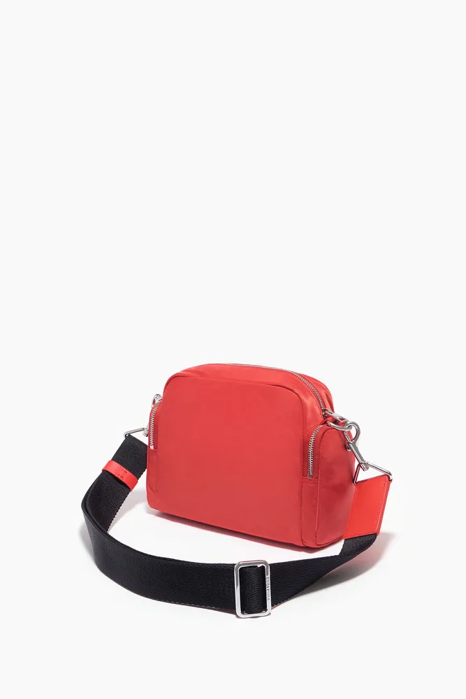 Bolso bandolera M nylon rojo