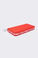 Billetera libro nylon rojo