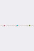 Collar corto perlas cristales multicolores