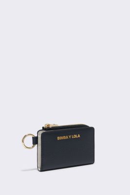 Cartera rectangular piel negro