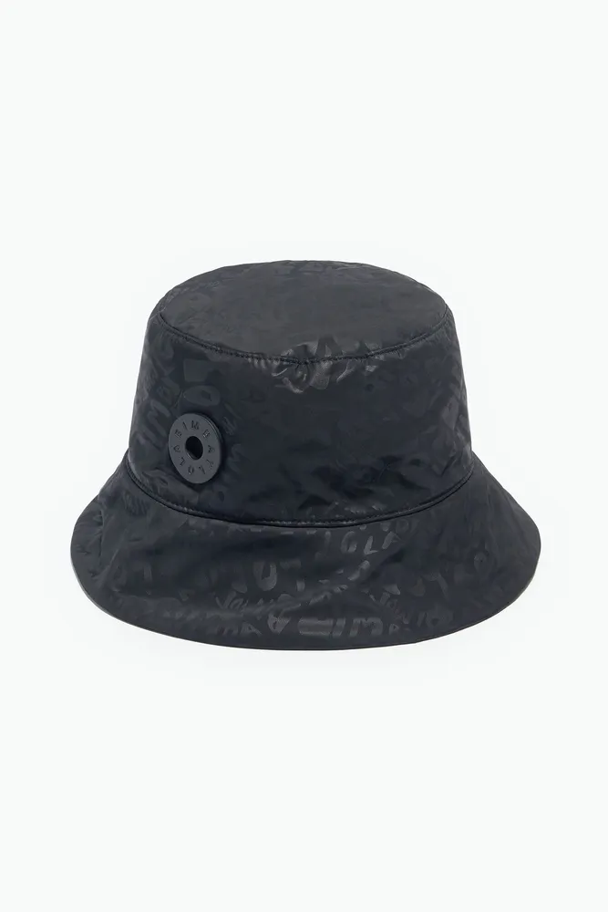 Gorro bucket nylon print Bimba Ola negro