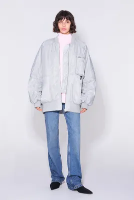 Chaqueta bomber oversize gris