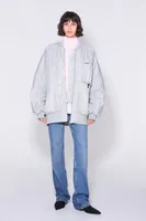 Chaqueta bomber oversize gris