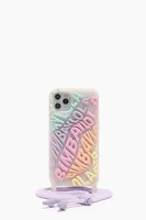 Funda iPhone Pro Max transparente logo multicolor