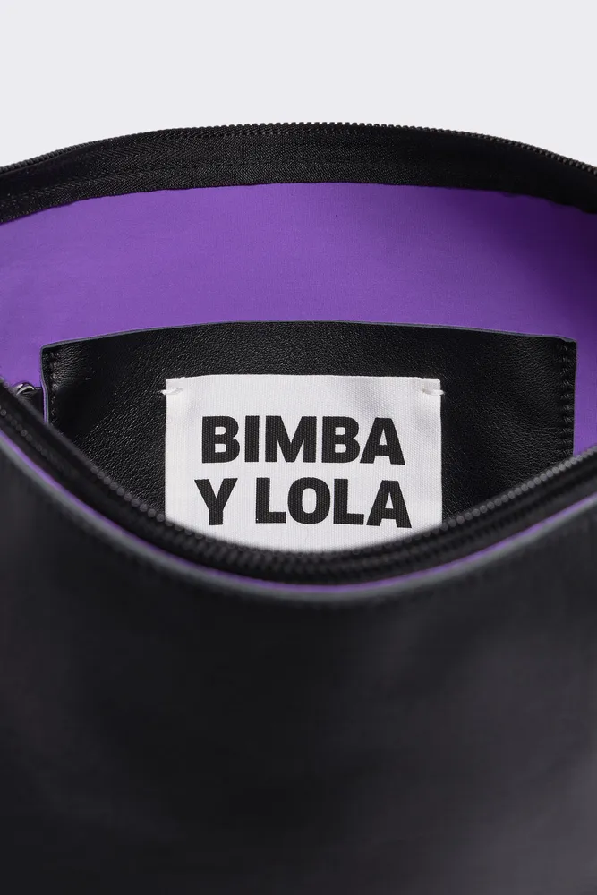 Bolso Hobo L Logo-Chimo negro