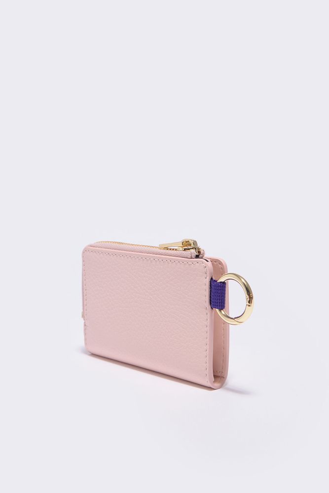 Cartera rectangular piel rosa claro