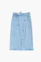 Falda pareo denim midi azul