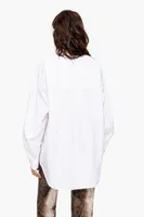 Camisa oversize popelín blanca