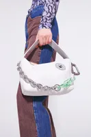 Bolso Hobo M Logo-Chimo blanco