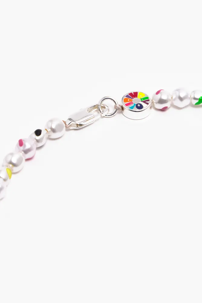Collar corto perlas multicolores