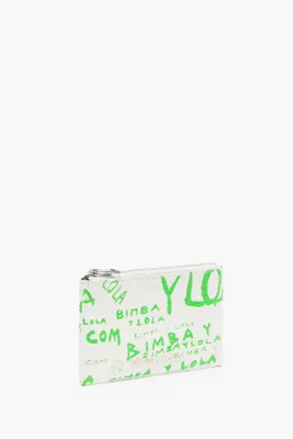 Monedero rectangular cocodrilo blanco