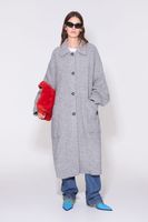 Abrigo largo lana gris claro