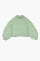 Jersey calados mohair menta