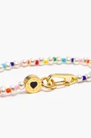 Pulsera perlas y beads multicolor