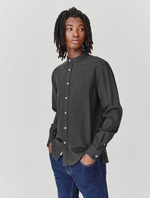 Chemise col mao grise