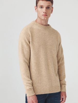 Pull laine col rond