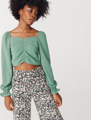 Blouse Cropped Polyester Recycl