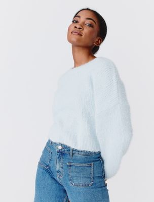 Pull col rond chenille